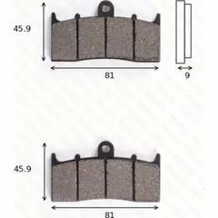 disk brake pads MCB 736 SV ABE approved