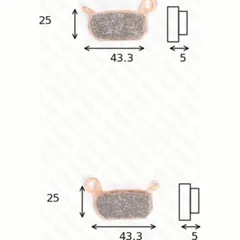 disk brake pads MCB 750SI ABE approved