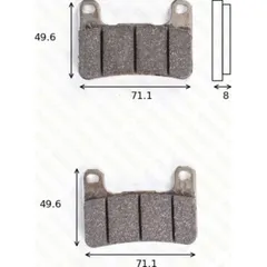 disk brake pads MCB 752 CRQ ECE R90 homologated