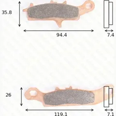 disk brake pads MCB 757RSI ABE approved