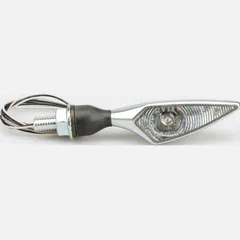 Blinkleuchte, Blinklicht Micro Rhombus LED, seidenmatt Verchromt FL/RR