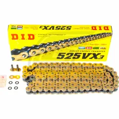 chain X-ring reinforced VX3, 525, 106 , G&B with rivet lock / usable up to 96kW (130HP) / up to 1000cc