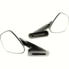SHIN YO Aluminium fairing mirror, adjustable stem, black, pair