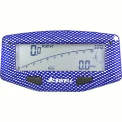 ACE-1600 speedometer, tachometer, temperature and fuel gauges, carbon blue