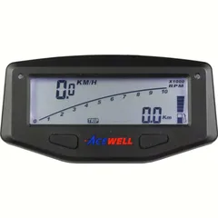 ACE-1600 speedometer, tachometer, temperature and fuel gauges, black