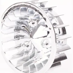 Riemenscheibe Lüfterrad Chrom für Minarelli liegend, für: Keeway, CPI, 1E40QMB