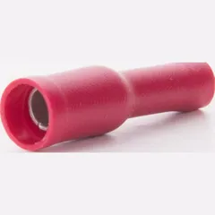 Circular socket for wire cross section 0,5-1,5 mm², socket width 4 mm, full isolation, rot, 100 pieces
