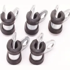 pipe clamp gummed 6mm (5 pieces)