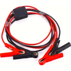 Booster cable with safety wiring - clamp / clamp 1,4m