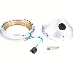 Head lamp cases chrome 7" universal