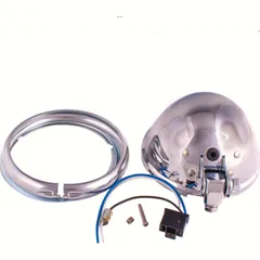 head lamp housing set with ring, chrom fo r5 3/4" H4 universal