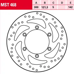 starre Bremsscheibe MST 468 für Suzuki Intruder VL800