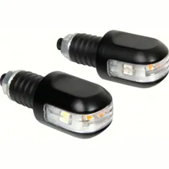 LED-lighted bar ends, indicator and position light 12V - Black