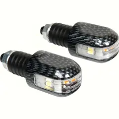 LED-lighted bar ends, indicator and position light, 12V - carbon design
