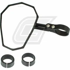 Handlebar end mirror STEALTH -X5, black, for 1 inch and 7/8 inch handlebars, E-approved