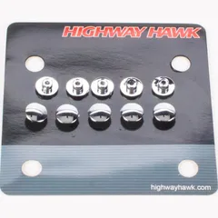 chrome covers for M8 hexagonal socket screws 10pc.