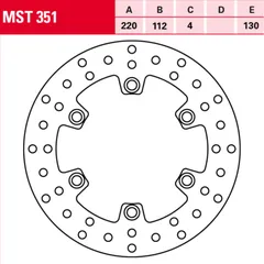 brake disc, fixed MST 351