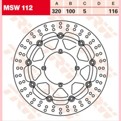 brake disc, floating MSW 112