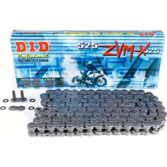 Motorradkette, Antriebskette Kette X-Ring super verstärkt ZVMX Schwarz, 525, 108 mit Hohlnietschloß / empfohlen ab 88kW (120PS) / bis 1100ccm