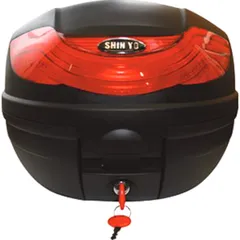 SHIN YO Top Case TORINO, schwarz, 32 Liter mit Montageplatte, Stauraum für 1 Helm