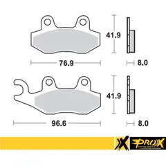 Bremsbeläge für RM125/250 '89-95 + YZ125/250 '90-97