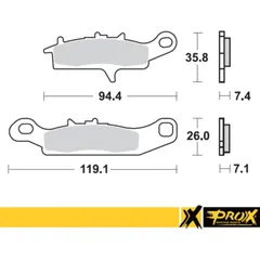 Bremsbeläge for KFX450R '08-14 (Left) + KVF650 Brute Fo