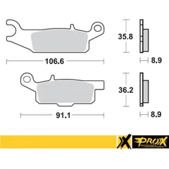 Bremsbeläge for YFM550/700F Grizzly '07-17 (Left)