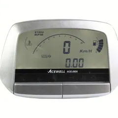 Geschwindigkeitsmesser, Anzeigeeinheit ACE-5854 Digital Tachometer silber mit Drehzahlmesser, Ganganzeige, Temperaturüberwachung, Tankanzeige und vielen weiteren Funktionen