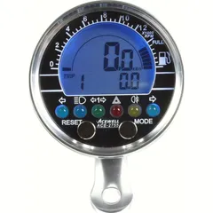 ACE-2755AP Tachometer and rev counter with fuel gauge Alu polished