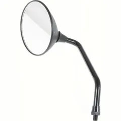 Mirror black left with black pin M10 right-threaded (single)