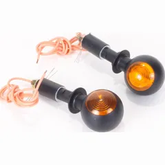 SHIN YO BULL´S-EYE handle-bar winker, black, pair, E-mark