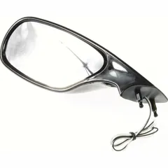 Mirror left, black with LED indicator