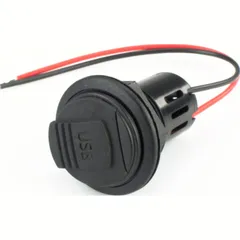 Ladegerät USB Doppeleinbausteckdose mit Abdeckung 12 V=/5V=,2x2500 mA - mit Montageplatte