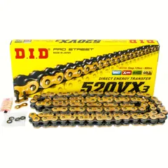 chain X-ringVX3, 520, 112 G&B with rivet lock / usable up to 96kW (130HP) / up to 750cc