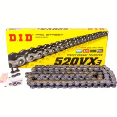 chain X-ring VX3, 520, 110 Black with rivet lock / usable up to 96kW (130HP) / up to 750cc