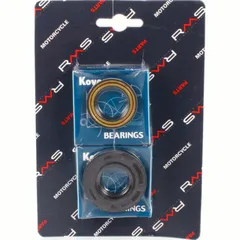 Reinforced crankshaft bearing set for Minarelli 50cc motors with stainless steel cage and oil seals
