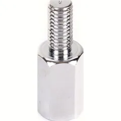 Adapter 8 mm outer thread left turning/ 8 mm inner thread(mirror) left turning thread - chrome