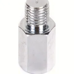 Adapter 10 mm outer thread left turning/ 10 mm inner thread(mirror) right turning thread - chrom