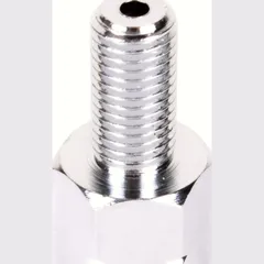 Mirror adapter chrome 10mm right thread out - 8mm left thread inside