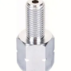 Mirror adapter chrome 10mm right thread out - 10mm left thread inside
