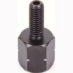 Mirror adapter black 8 mm right thread out - 10mm left thread inside