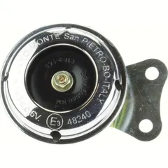 Horn 6V chrome/black diameter 65mm