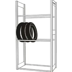 Tyre shelf mounting field - galvanized (suitable for article EC40374-00)