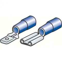 Kit 40 flache Kabelenden - blau