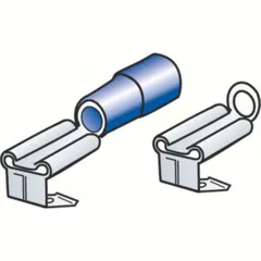 Kit 40 flache Kabelenden mit doppeltem Einsatz - blau
