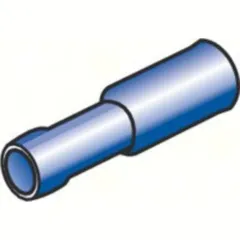 10 Endstücke - Kabelenden außen rund - blau
