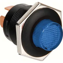Tastschalter mit LED blau - 12/24V