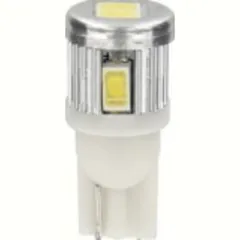 12V Mega-Led 6 - 6 SMD x 1 chip - (T10) - W2,1x9,5d - 2 pcs - D/Blister - White - Double polarity - Built-in resistor