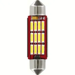10-30V Mega-Led 12 - 12 SMD x 1 chip - 12x41 mm - SV8,5-8 - 1 pcs - D/Blister - White - Double polarity - Built-in resistor