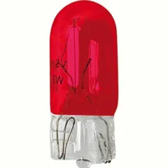 12V Wedge base lamp - (W5W) - 5W - W2,1x9,5d - 2 pcs - D/Blister - Red